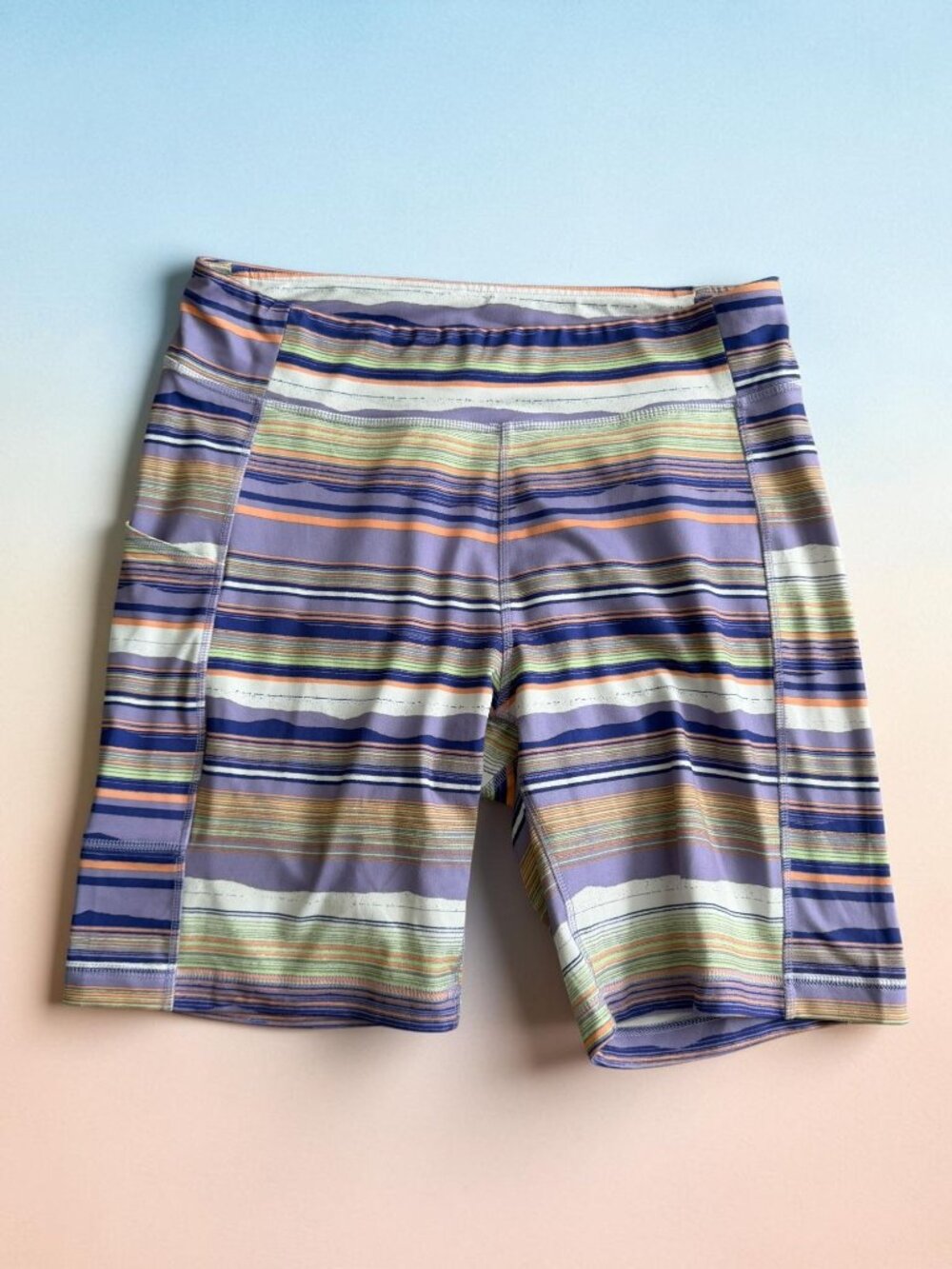 COLUMBIA Women’s Striped Bike Shorts Size XL